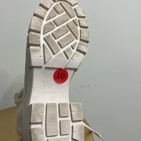 𝗦𝘁𝗲𝘃𝗲 𝗠𝗮𝗱𝗱𝗲𝗻 • Zanet Leather Lug Boots Sand Size 10 - Picture 10 of 14